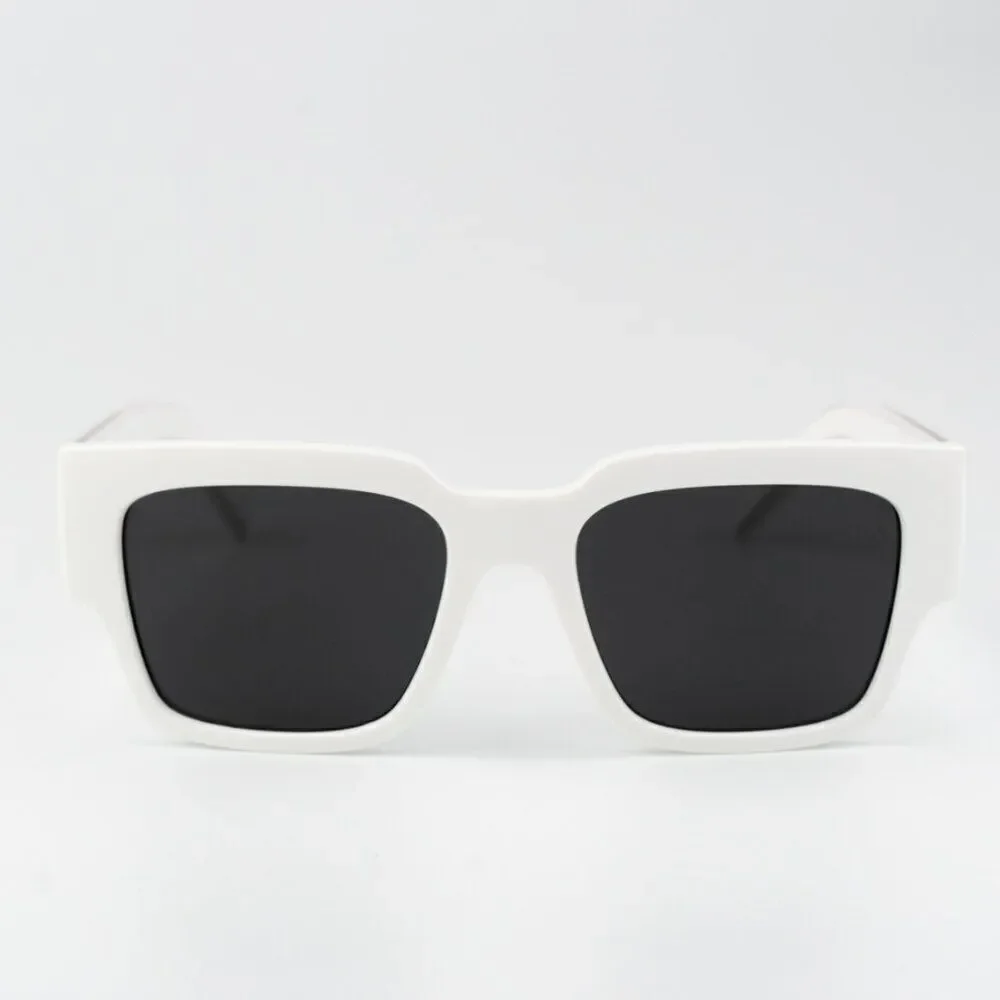 SALE! NEW D&G DG6184 331287 White Dark Grey Square Unisex Sunglasses